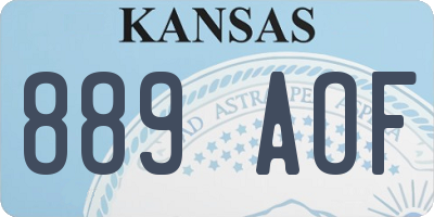 KS license plate 889AOF