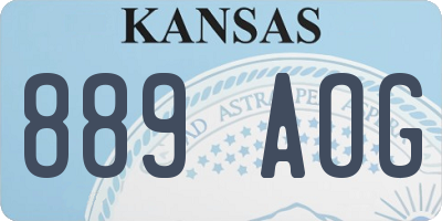 KS license plate 889AOG