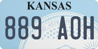 KS license plate 889AOH