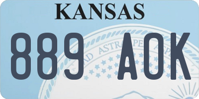 KS license plate 889AOK