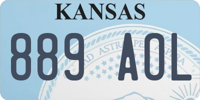 KS license plate 889AOL