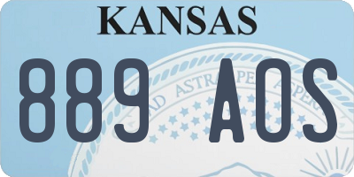 KS license plate 889AOS