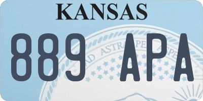 KS license plate 889APA