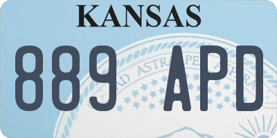KS license plate 889APD