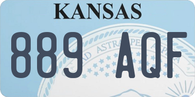 KS license plate 889AQF
