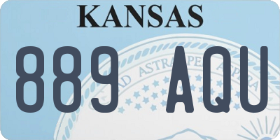 KS license plate 889AQU