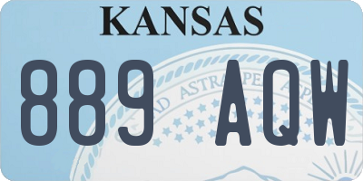 KS license plate 889AQW