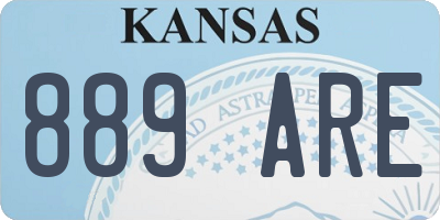 KS license plate 889ARE