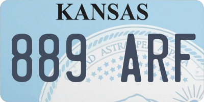 KS license plate 889ARF