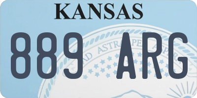 KS license plate 889ARG