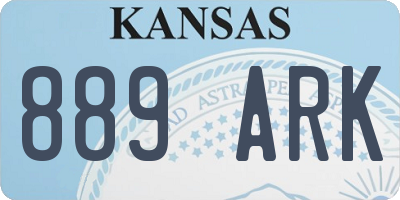 KS license plate 889ARK