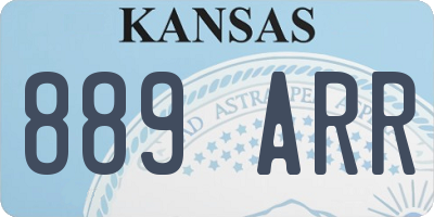 KS license plate 889ARR