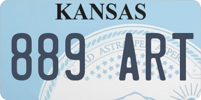 KS license plate 889ART