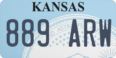KS license plate 889ARW
