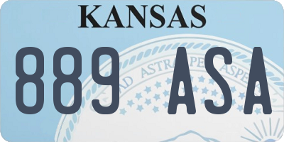 KS license plate 889ASA