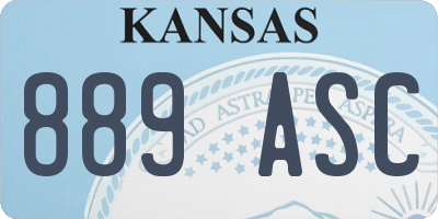 KS license plate 889ASC