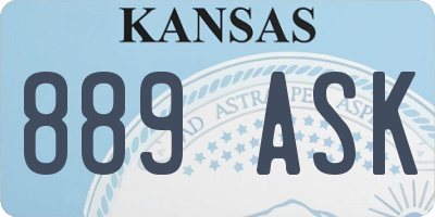 KS license plate 889ASK