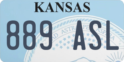 KS license plate 889ASL