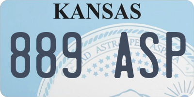 KS license plate 889ASP