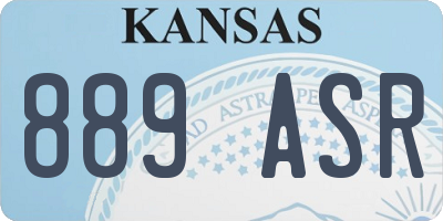 KS license plate 889ASR