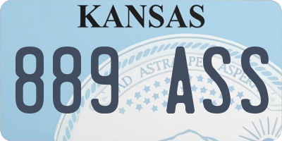 KS license plate 889ASS
