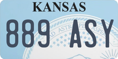 KS license plate 889ASY