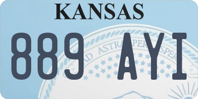 KS license plate 889AYI