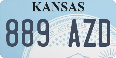 KS license plate 889AZD