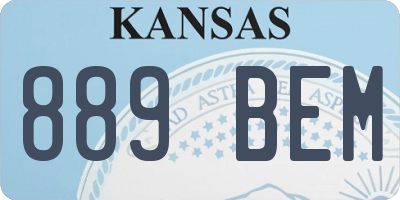 KS license plate 889BEM