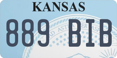 KS license plate 889BIB