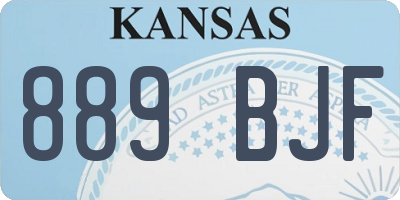 KS license plate 889BJF