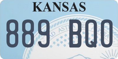 KS license plate 889BQO