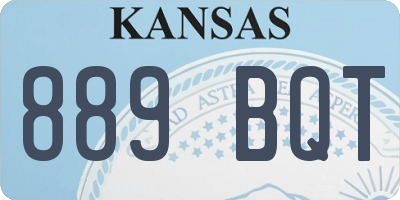 KS license plate 889BQT