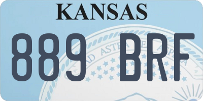 KS license plate 889BRF
