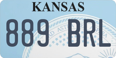 KS license plate 889BRL