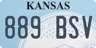 KS license plate 889BSV