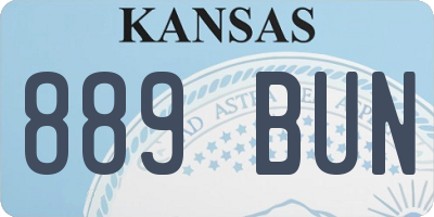 KS license plate 889BUN