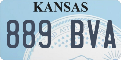 KS license plate 889BVA