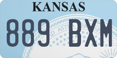 KS license plate 889BXM