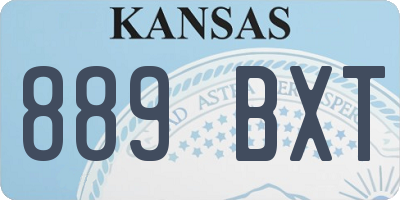 KS license plate 889BXT