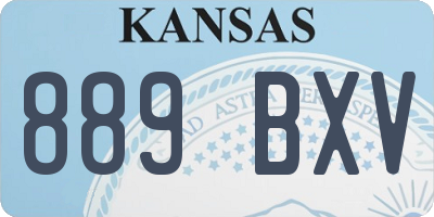 KS license plate 889BXV