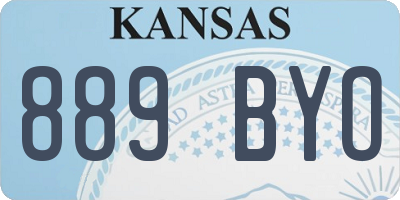 KS license plate 889BYO