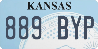 KS license plate 889BYP