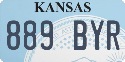KS license plate 889BYR