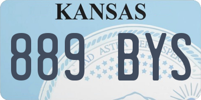 KS license plate 889BYS
