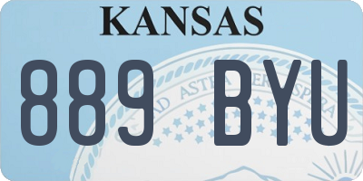 KS license plate 889BYU