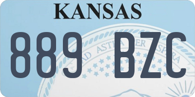 KS license plate 889BZC