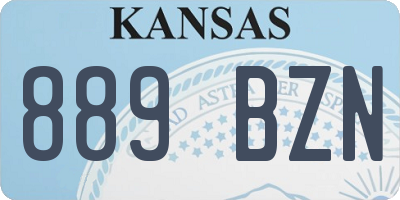 KS license plate 889BZN