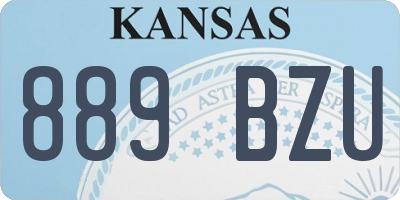 KS license plate 889BZU
