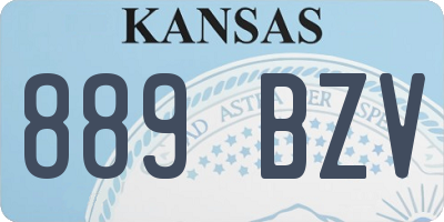 KS license plate 889BZV
